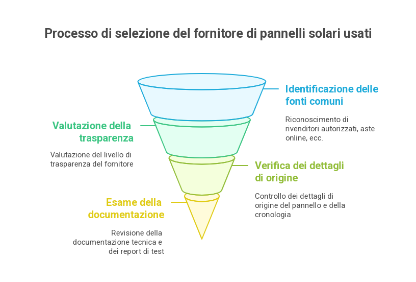 Selezione dei fornitori per un impianto solare usato