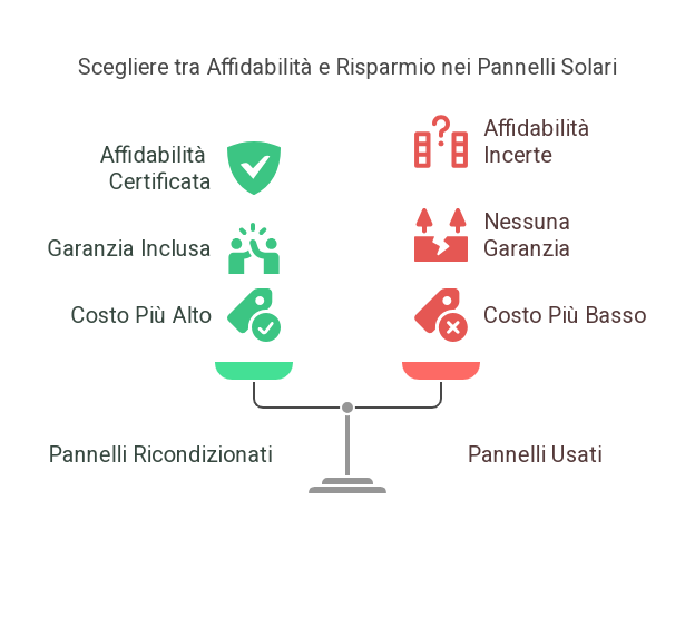 Differenze tra pannello solare rigenerato e usato