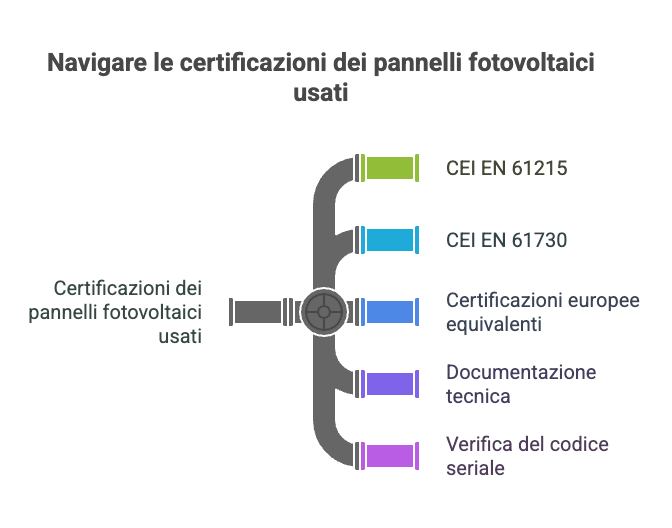 Certificazioni dei pannelli fotovoltaici usati