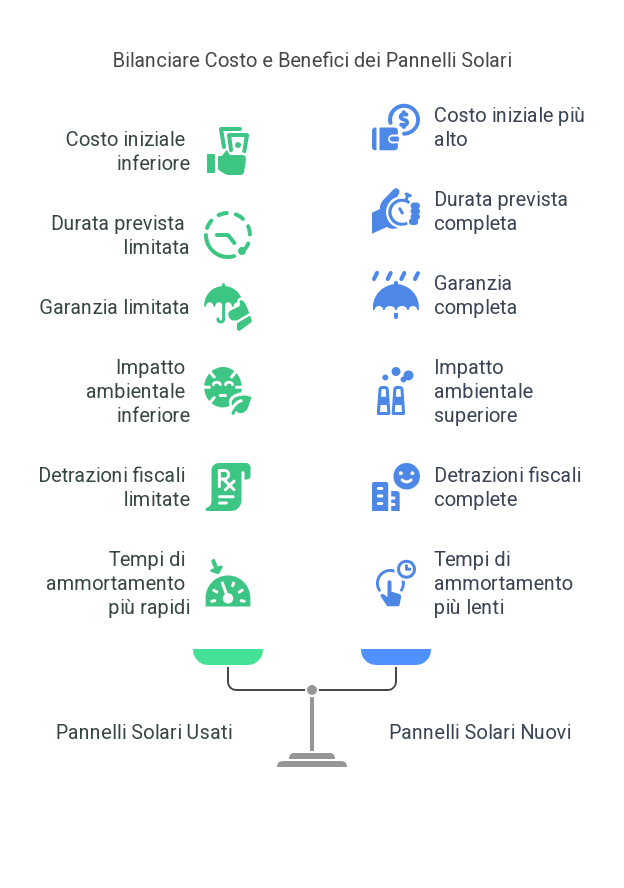 Vantaggi e svantaggi dei pannelli solari usati