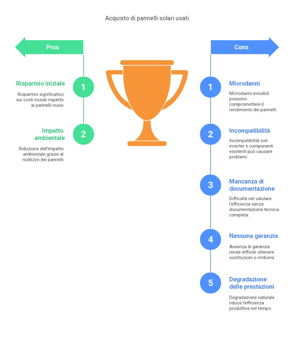 Rischi dei pannelli solari usati